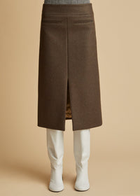 Jupe Freya en laine - Army Melange