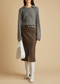 Jupe Freya en laine - Army Melange