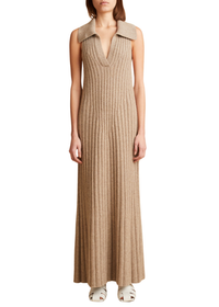 Robe Giselle en cachemire - Sepia
