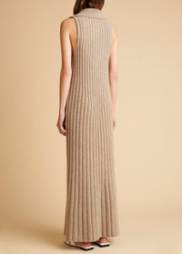 Robe Giselle en cachemire - Sepia