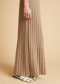 Robe Giselle en cachemire - Sepia