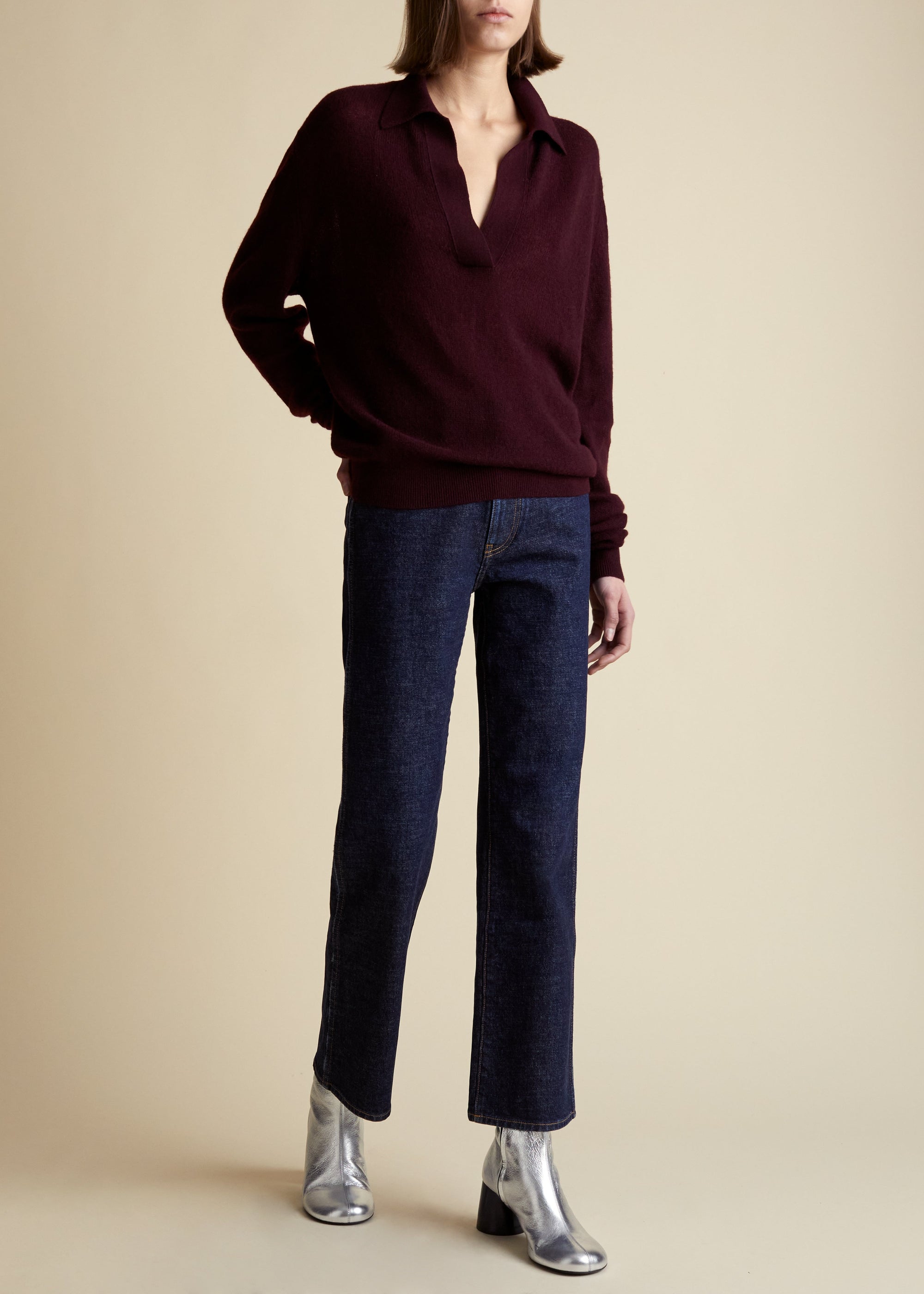 Pull Jo en cachemire - Merlot
