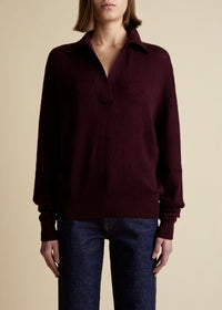 Pull Jo en cachemire - Merlot