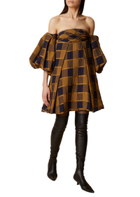 Robe Katerina - Goldenrod & Navy
