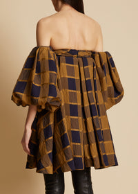 Robe Katerina - Goldenrod & Navy