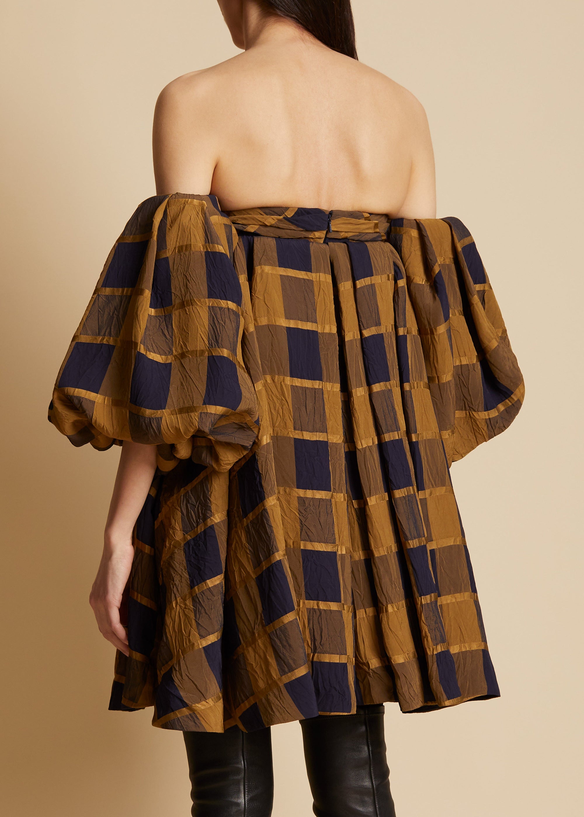 Robe Katerina - Goldenrod & Navy