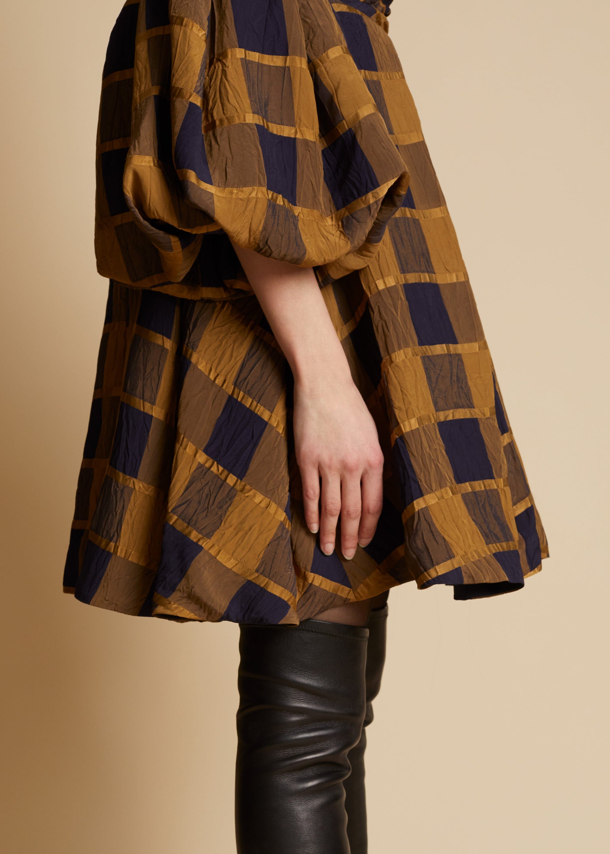 Robe Katerina - Goldenrod & Navy