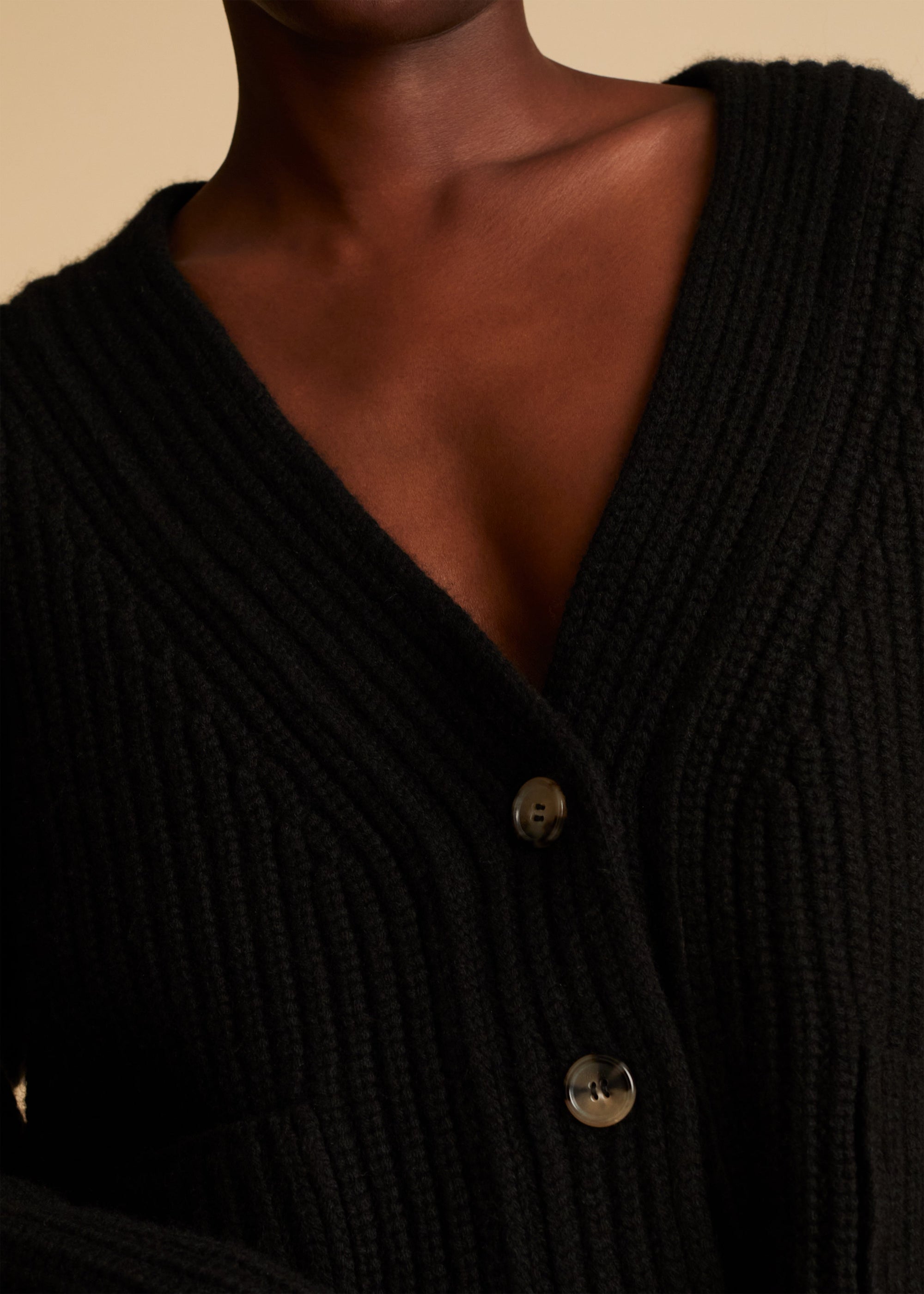 Cardigan Lea en cachemire - Black