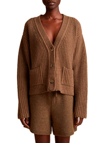 Cardigan Lea en cachemire - Moss