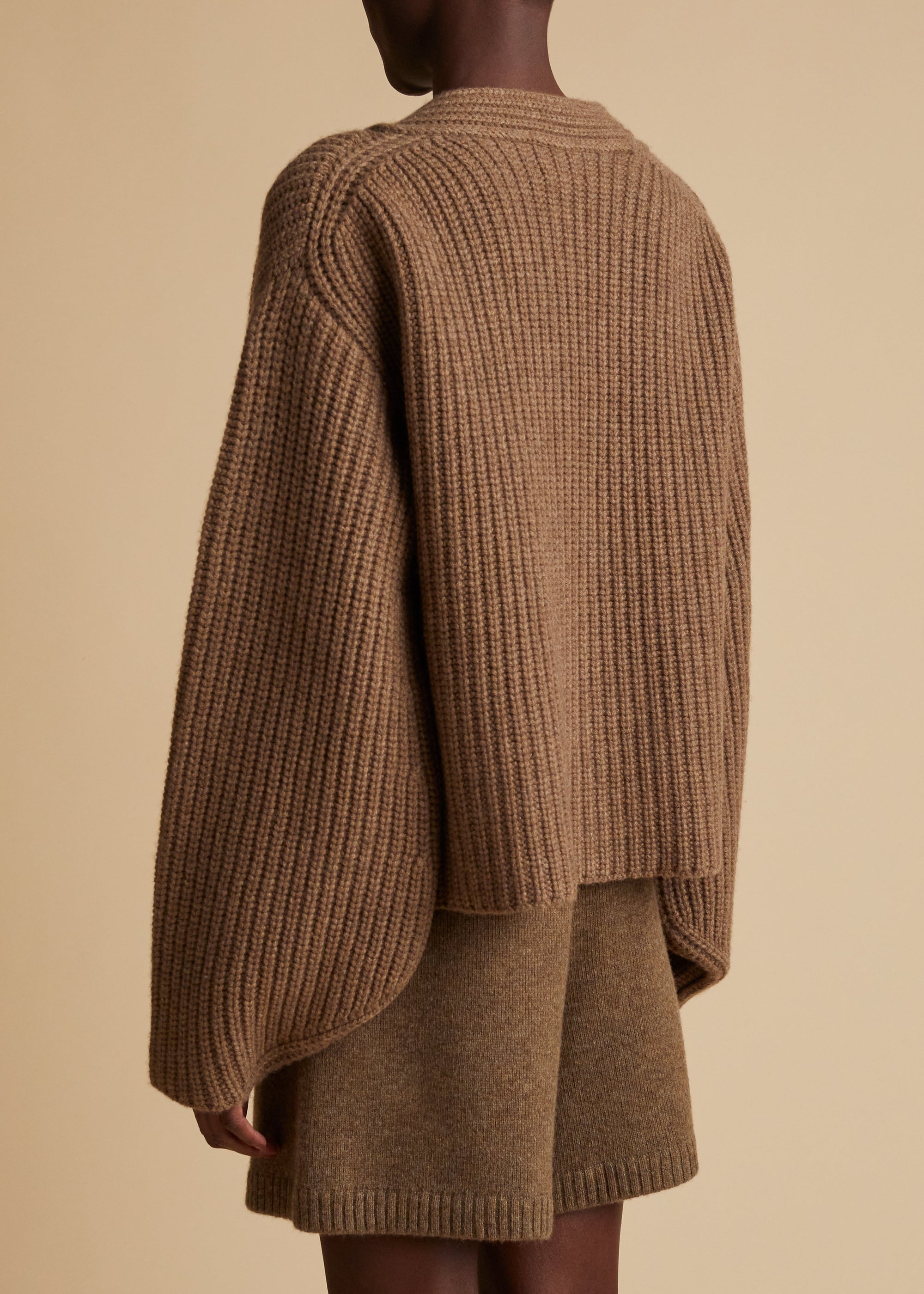 Cardigan Lea en cachemire - Moss
