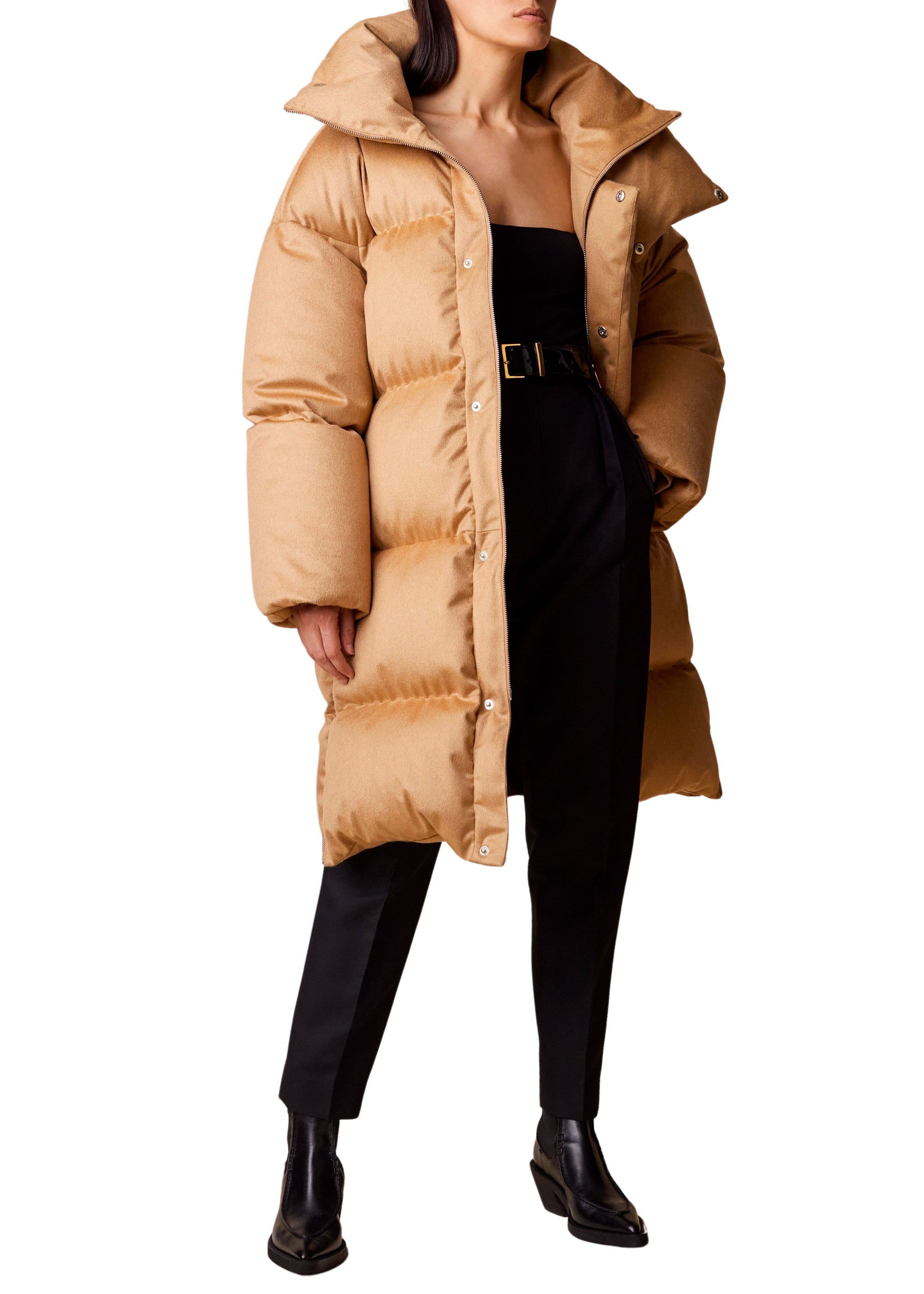Manteau Leo en cachemire - Caramel