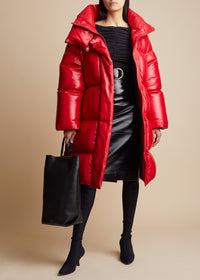 Manteau Leo en cuir - Red