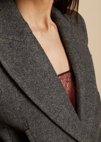 Blazer Lucille en laine - Heather Grey