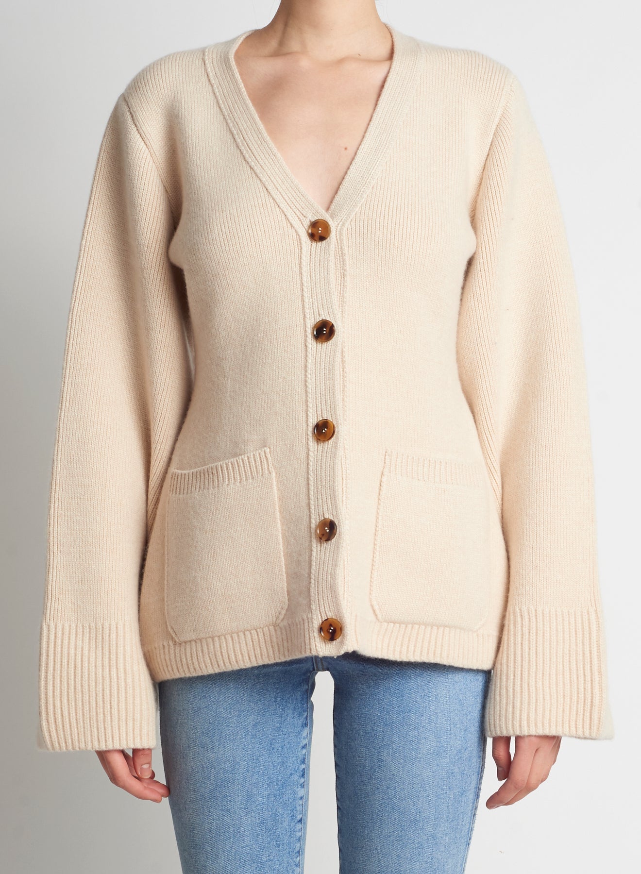 Cardigan Lucy en cachemire - Custard
