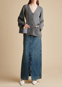 Cardigan Lucy en cachemire - Smoke