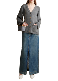 Cardigan Lucy en cachemire - Smoke