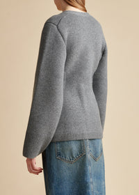 Cardigan Lucy en cachemire - Smoke