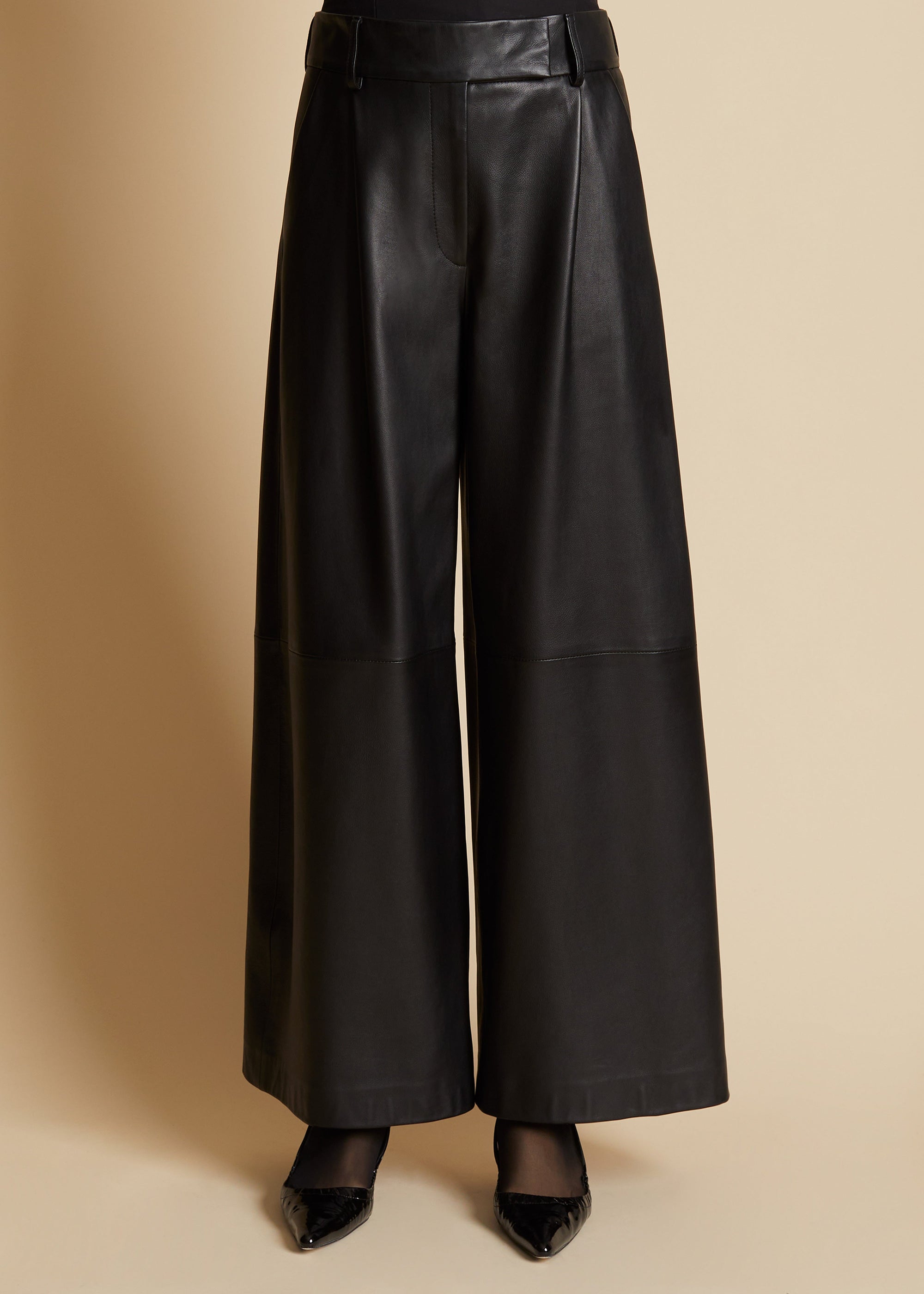 Pantalon Maarte en cuir - Black