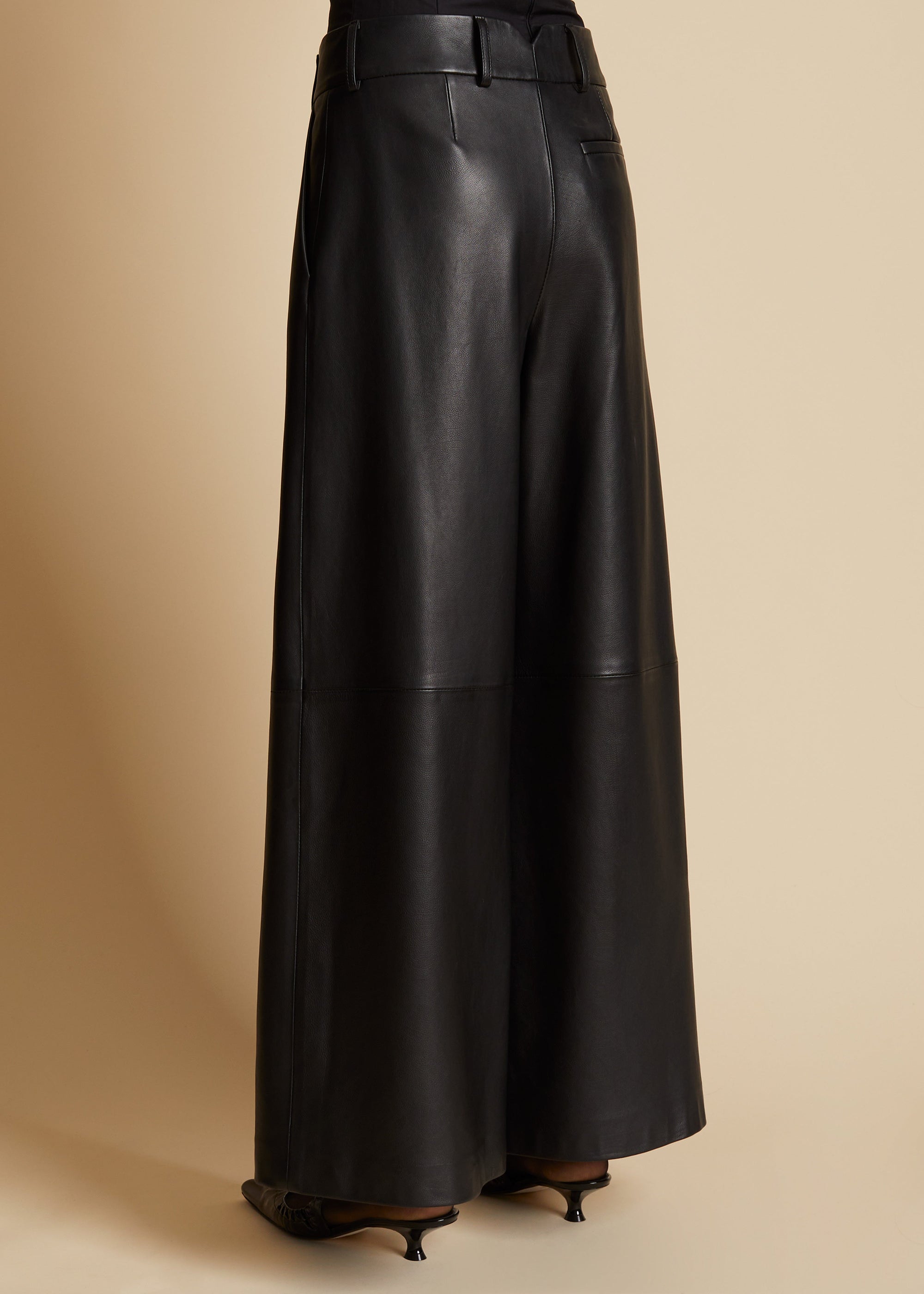 Pantalon Maarte en cuir - Black