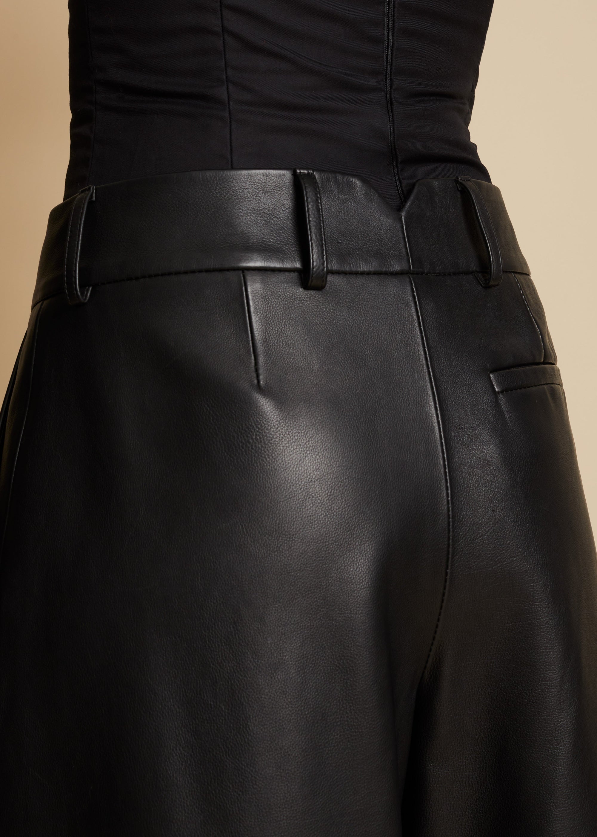 Pantalon Maarte en cuir - Black