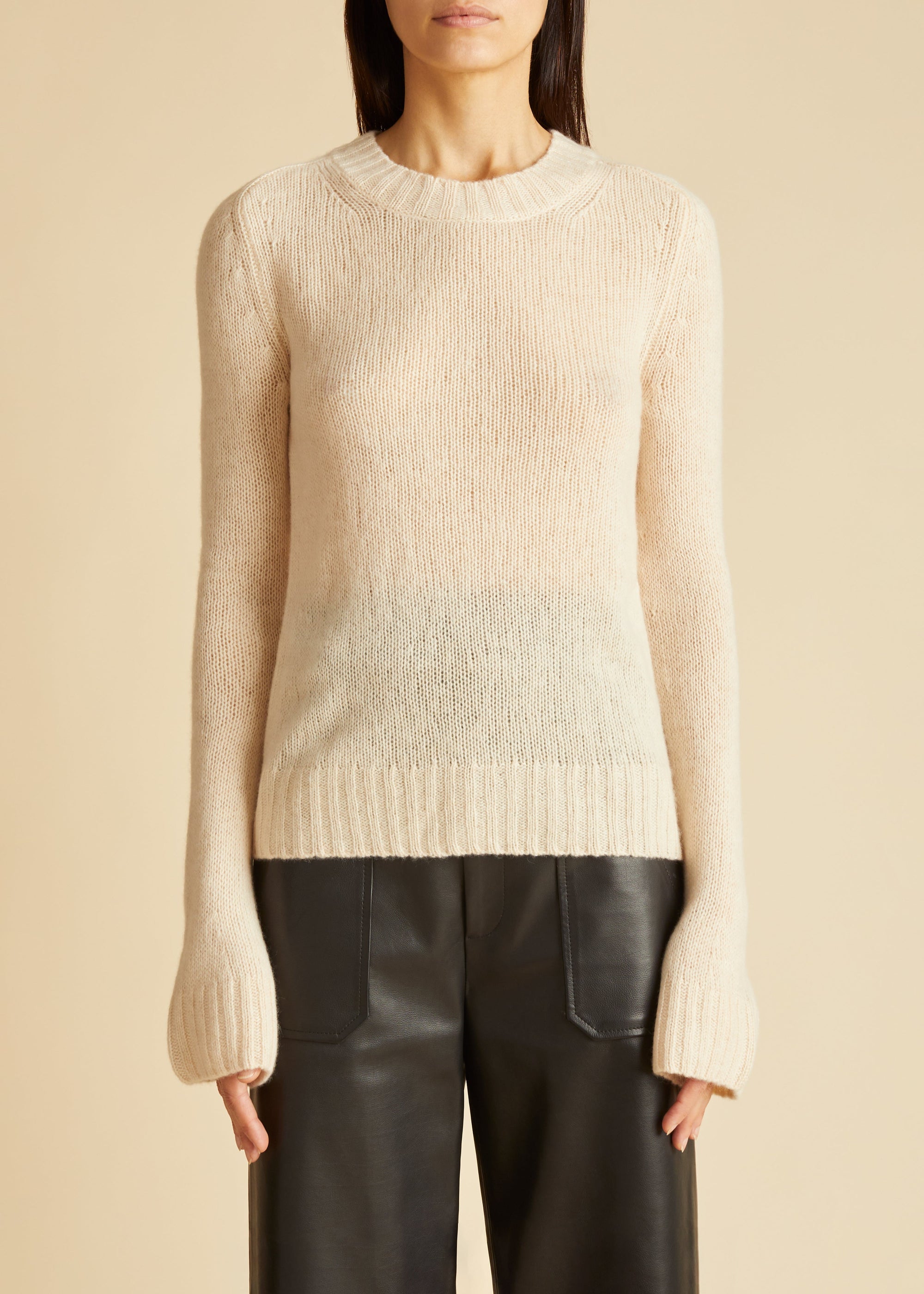 Pull Mary en cachemire - Custard