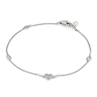 Bracelet Interlocked G en or blanc 18K & Diamants - White