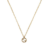 Collier Interlocked G en or jaune 18K - White