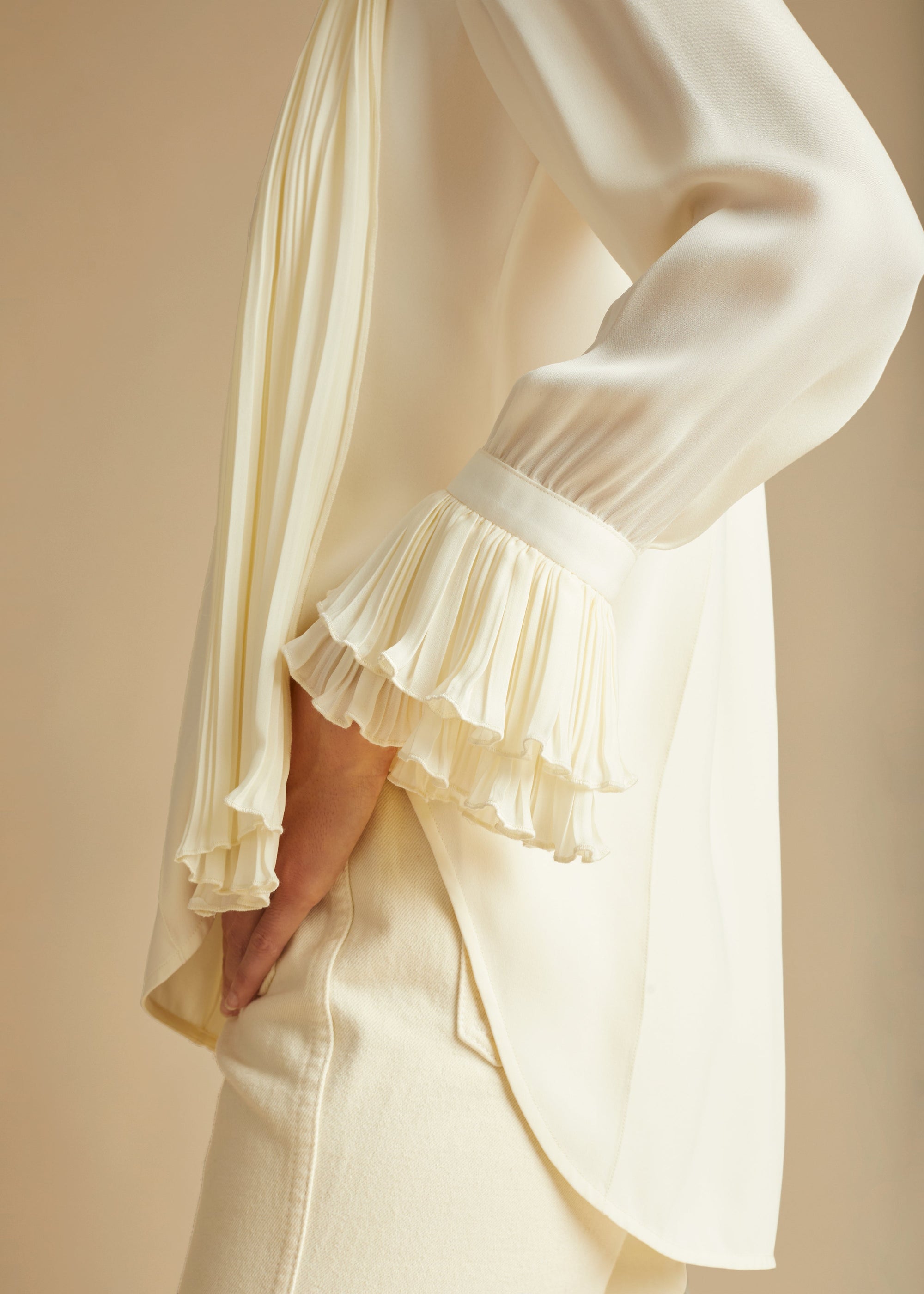Top Nia en soie - Ivory