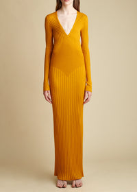 Robe Nicolai en soie - Bronze