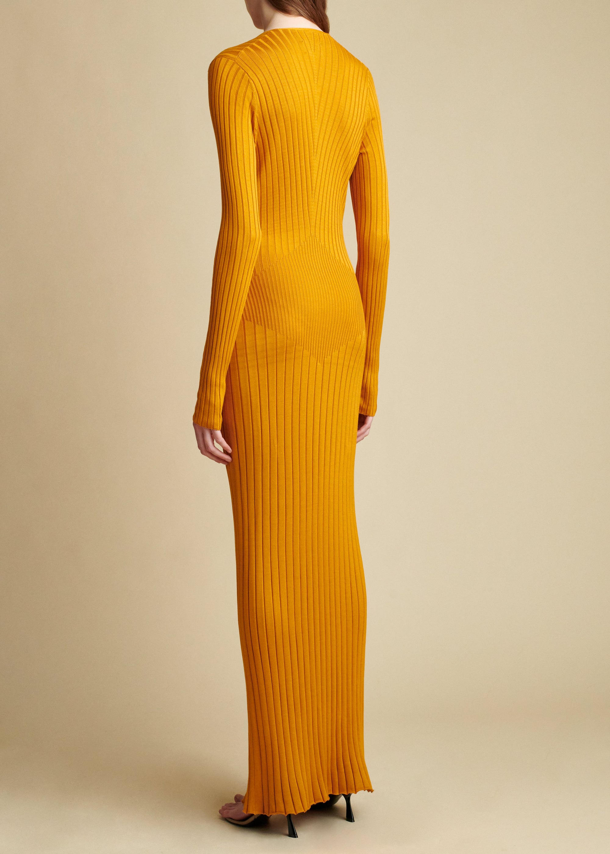 Robe Nicolai en soie - Bronze