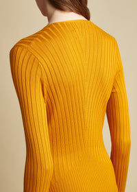 Robe Nicolai en soie - Bronze