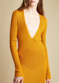 Robe Nicolai en soie - Bronze