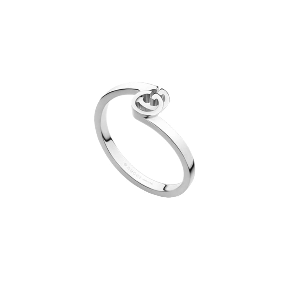 Bague Running G en or blanc 18K - White