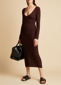 Robe Petra en laine - Chocolate