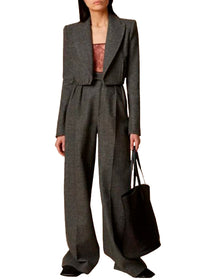 Blazer Lucille en laine - Heather Grey