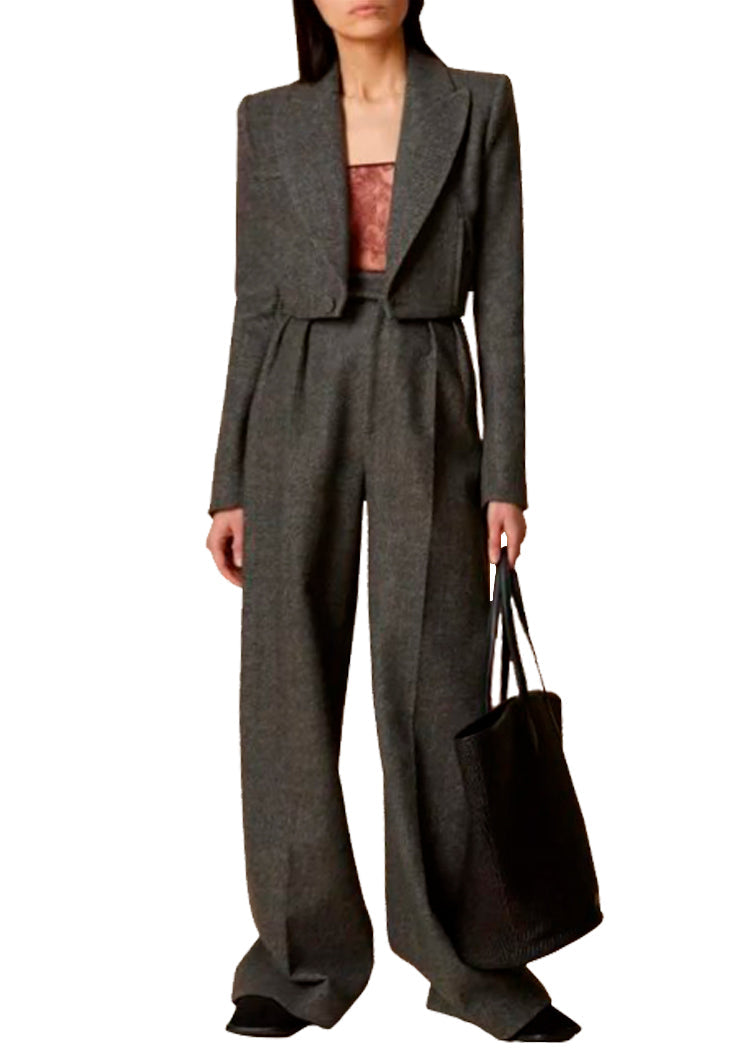 Blazer Lucille en laine - Heather Grey