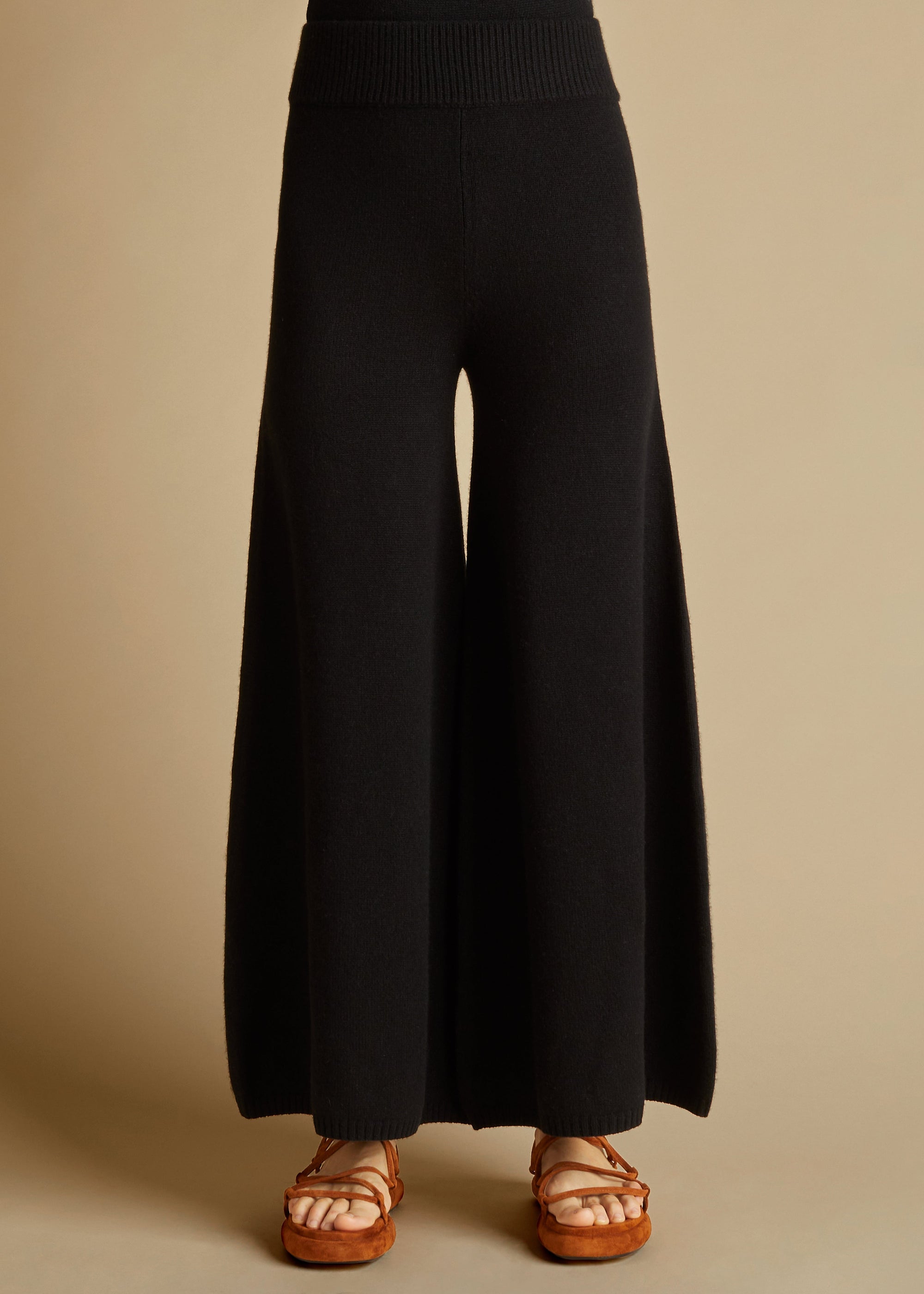 Pantalon Rachelle en cachemire - Black