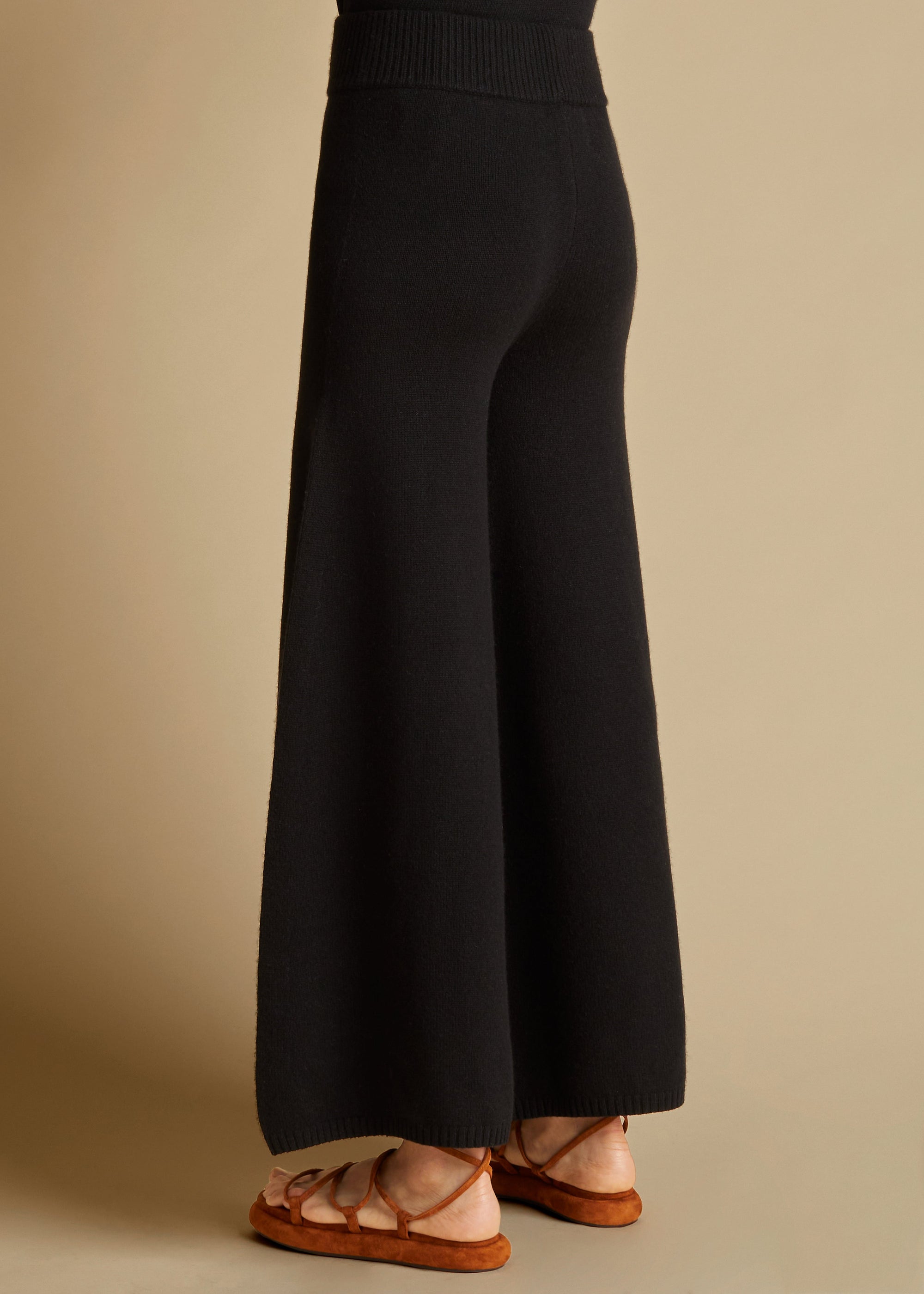 Pantalon Rachelle en cachemire - Black