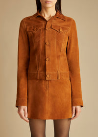 Veste Richard en cuir - Chestnut