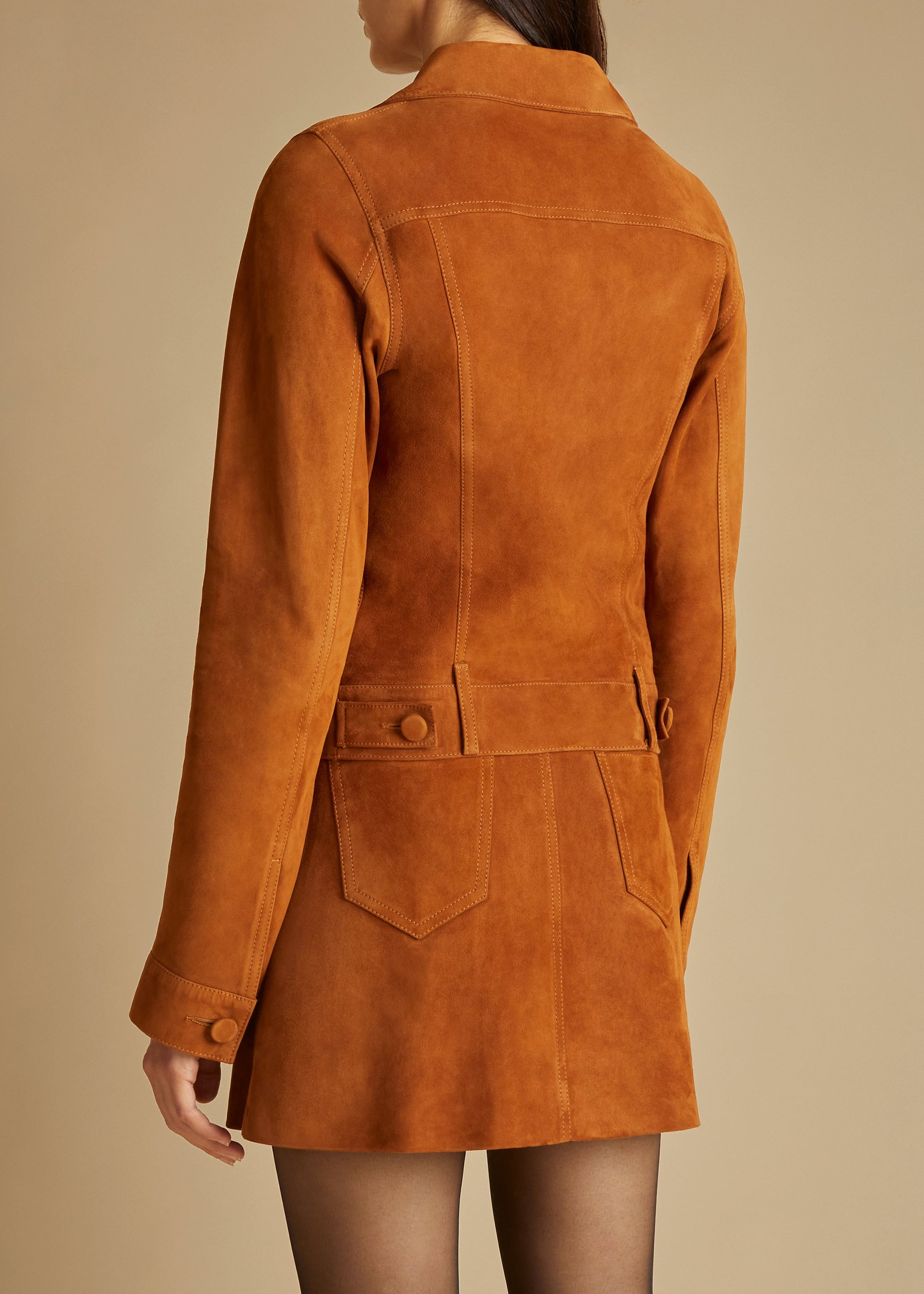 Veste Richard en cuir - Chestnut