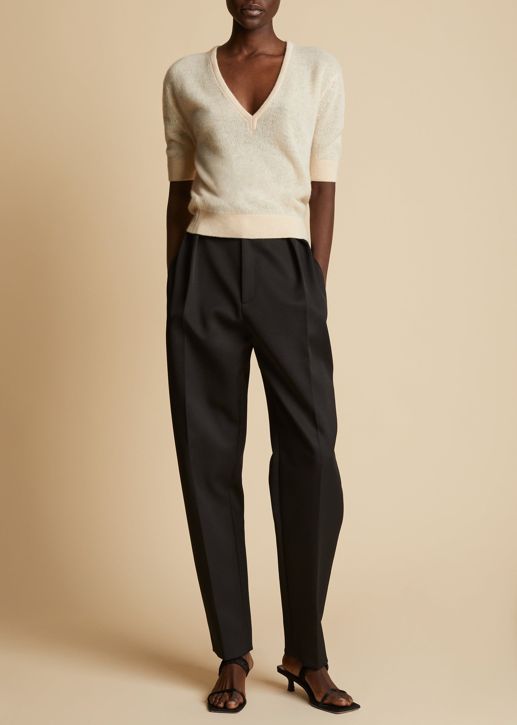 Pull Sierra en cachemire - Custard