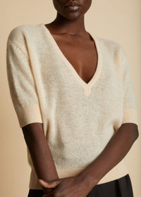Pull Sierra en cachemire - Custard