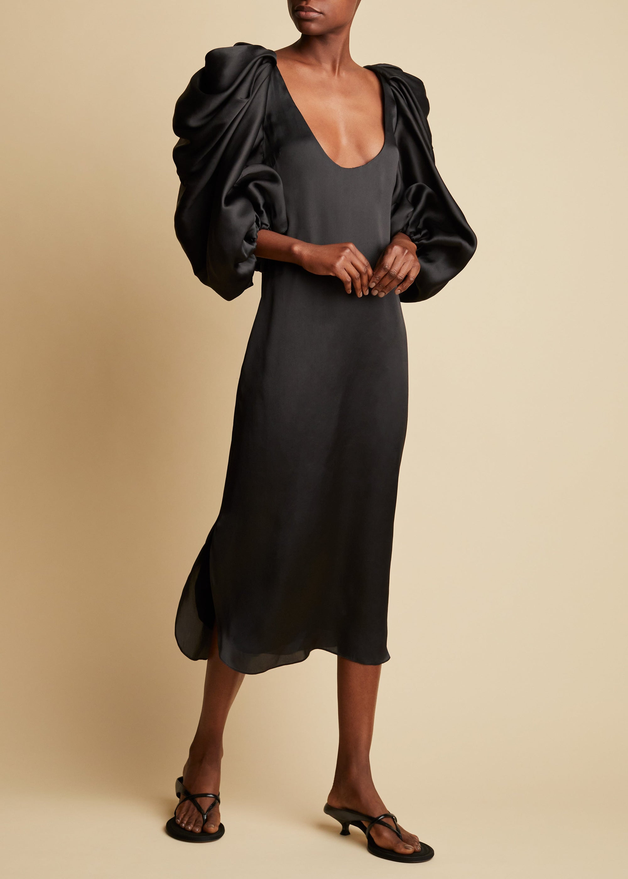 Robe Silva en soie - Black