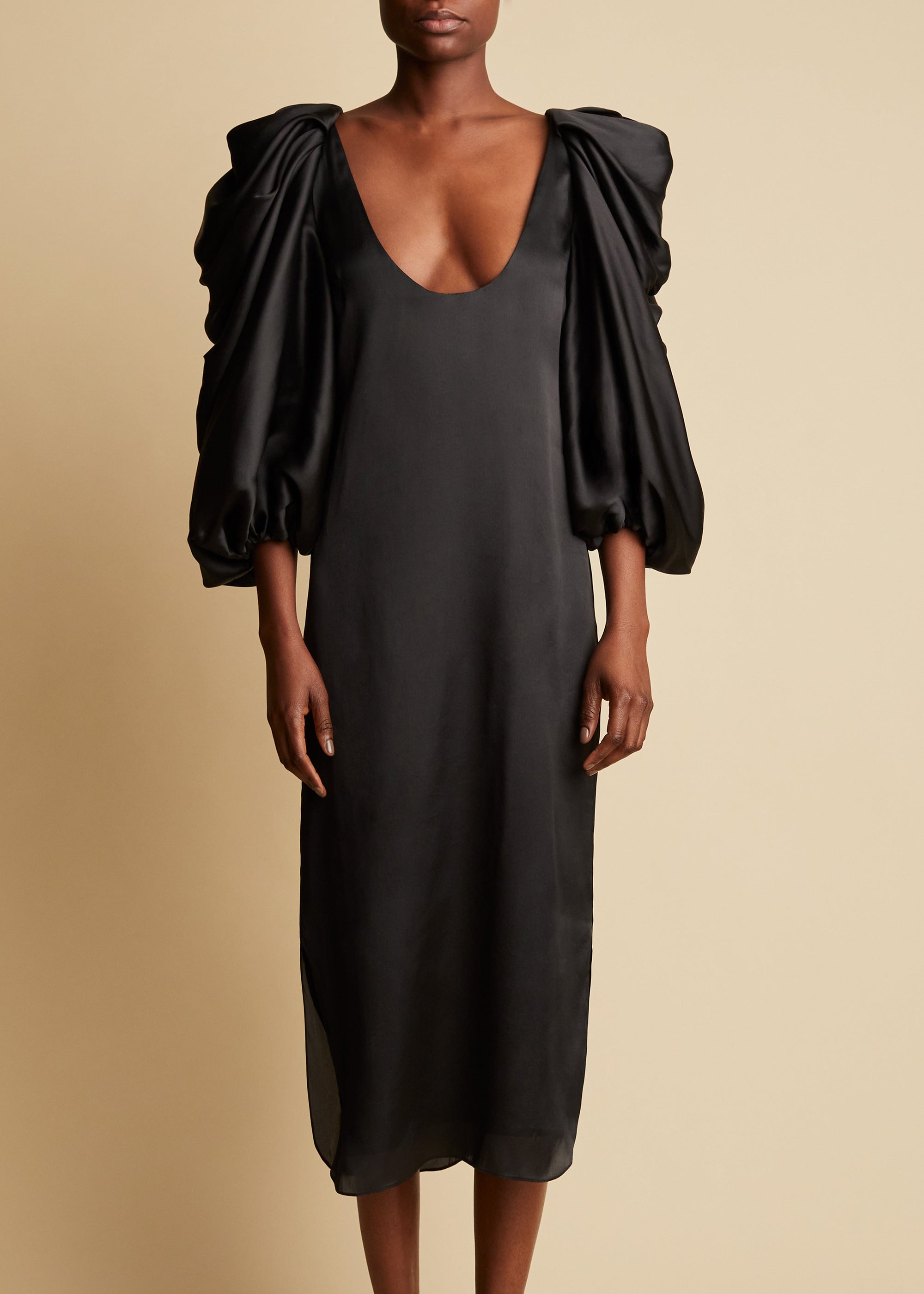 Robe Silva en soie - Black