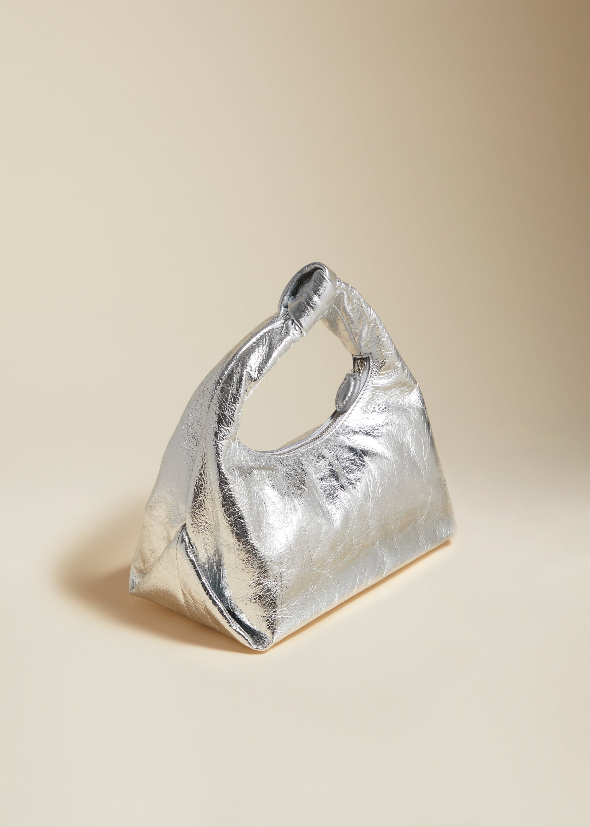 Petit sac à main Small en cuir - Silver