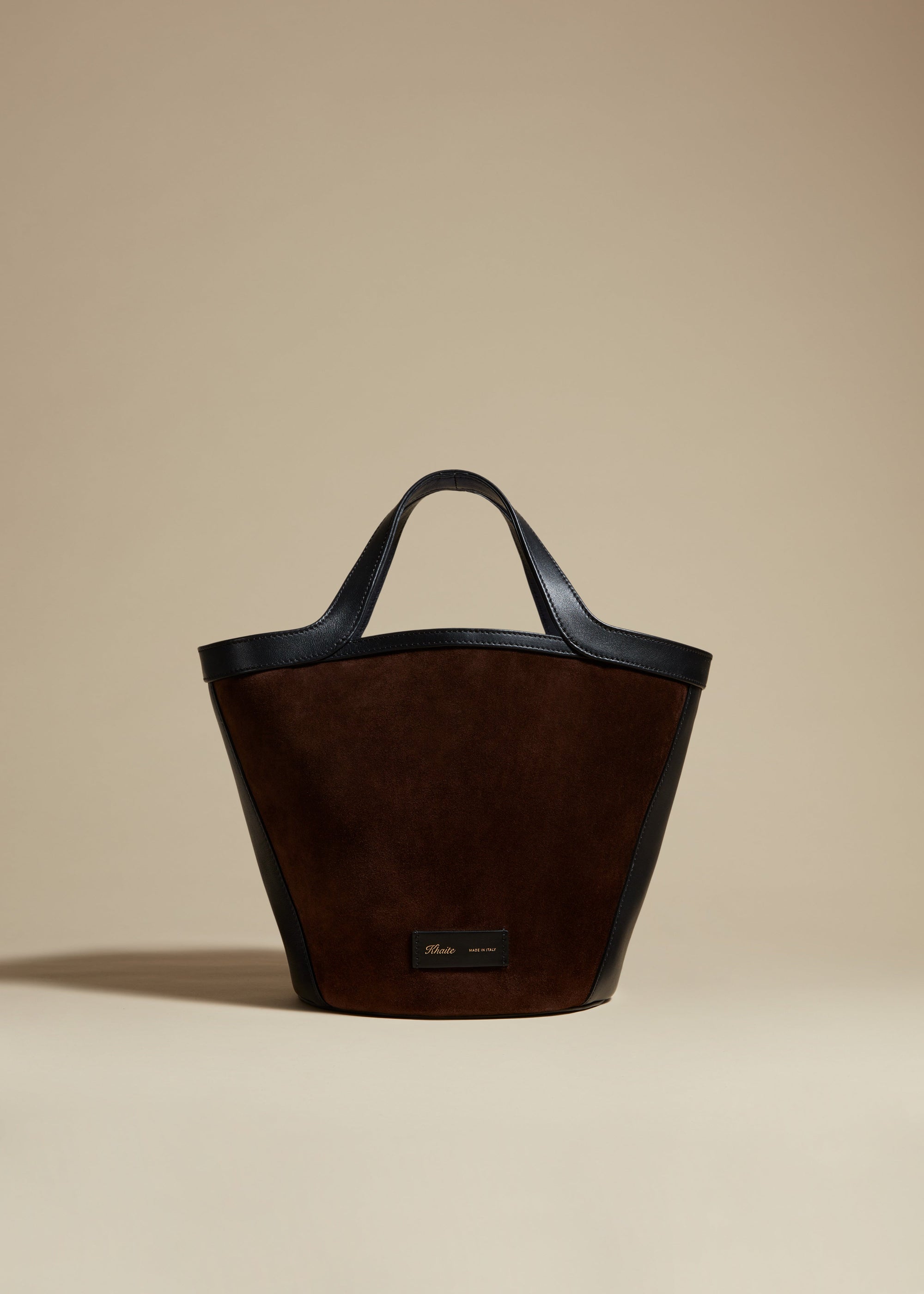 Petit cabas Nora en cuir - Coffee