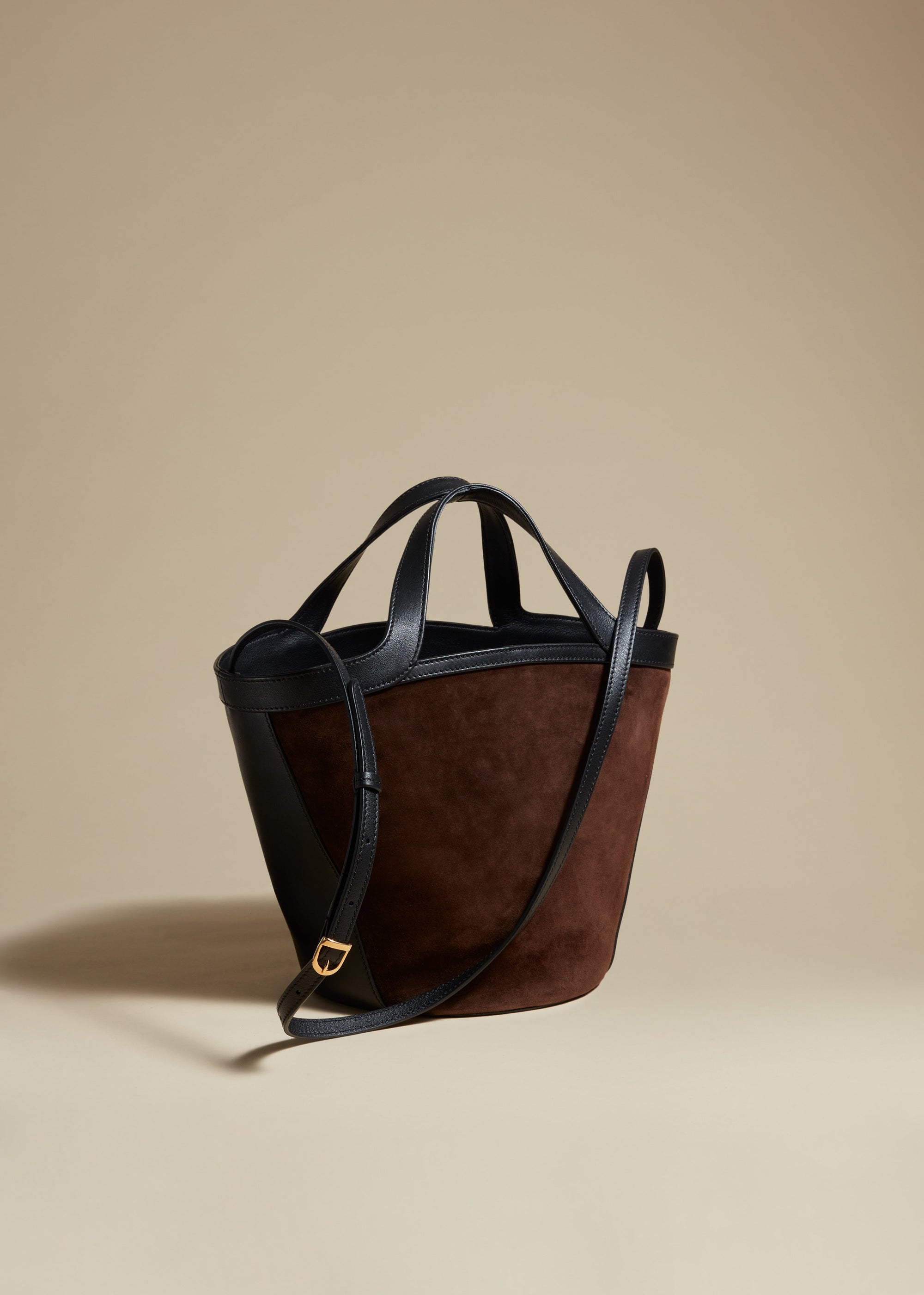 Petit cabas Nora en cuir - Coffee