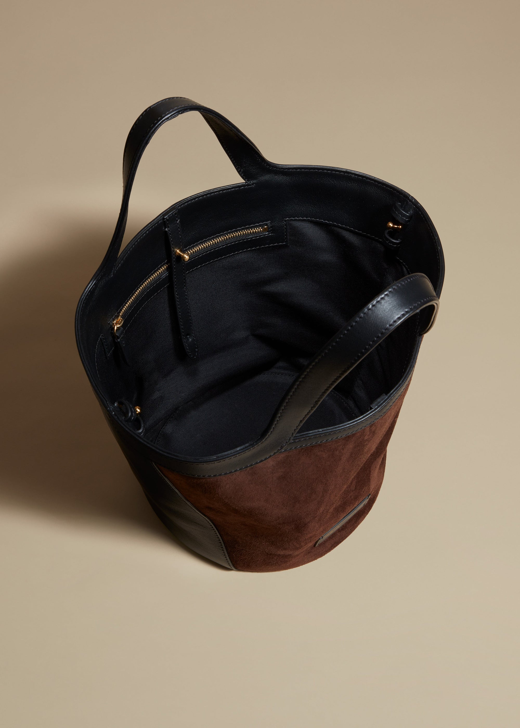 Petit cabas Nora en cuir - Coffee