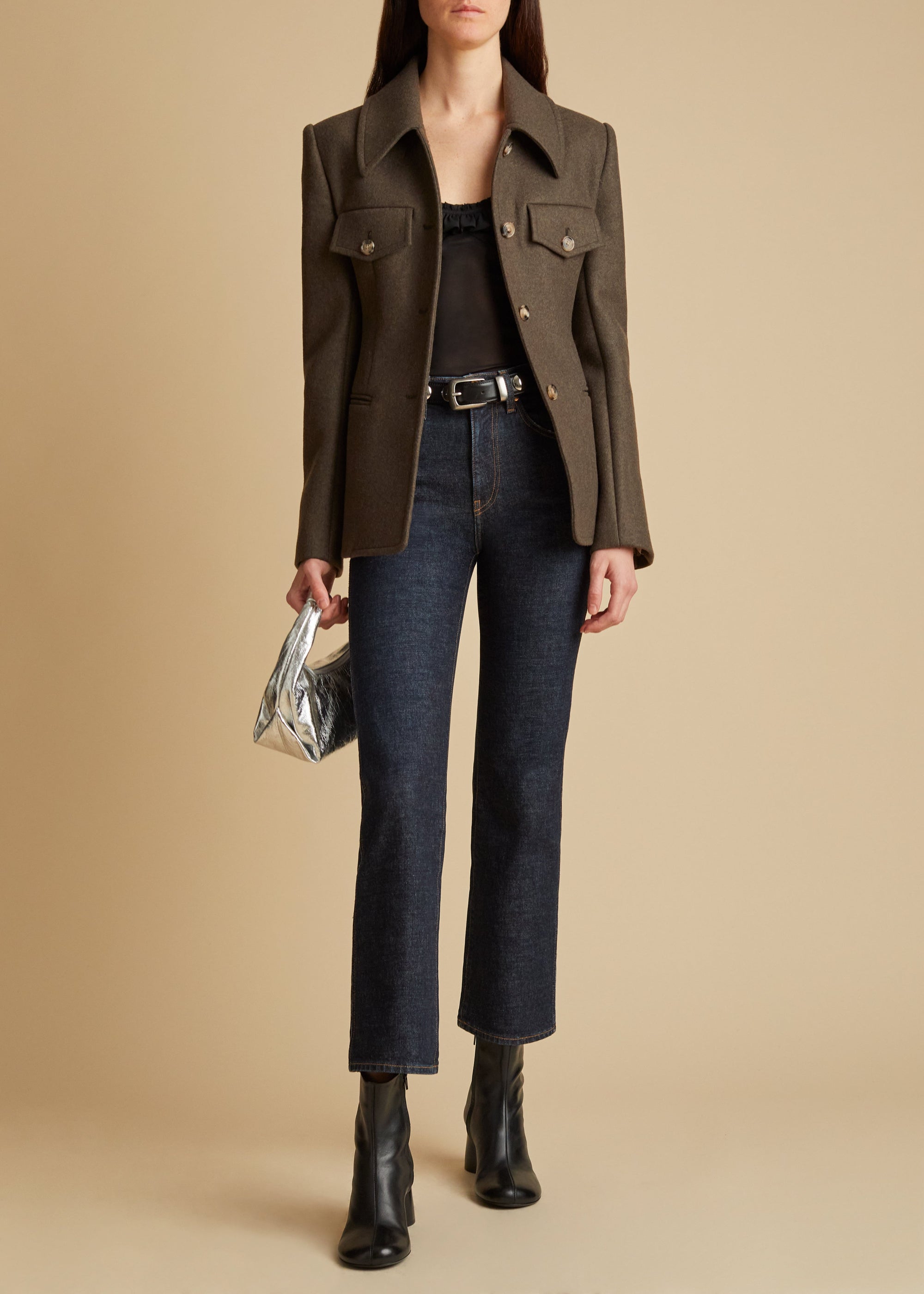 Veste Turley en laine - Army Melange