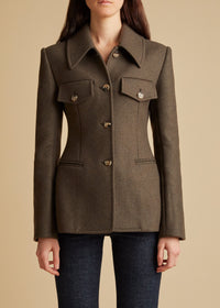 Veste Turley en laine - Army Melange